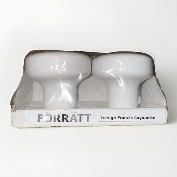 IKEA Forratt Porcelain Curtain Rod Finials Ends White NEW Francis Cayouette - Picture 1 of 3